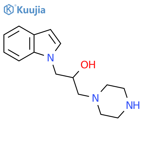 1-Indol-1-yl-3-piperazin-1-yl-propan-2-ol structure