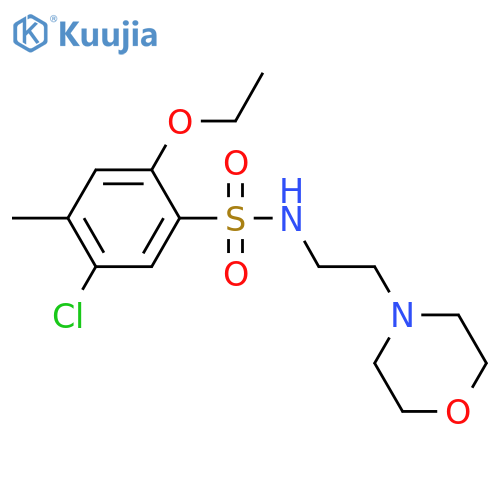 5-chloro-2-ethoxy-4-methyl-N-2-(morpholin-4-yl)ethylbenzene-1-sulfonamide structure