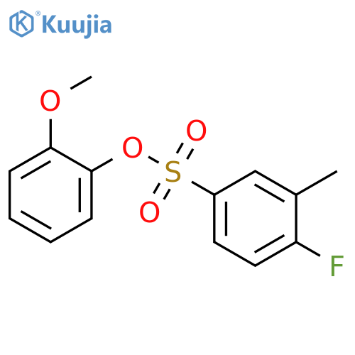2-methoxyphenyl 4-fluoro-3-methylbenzene-1-sulfonate structure