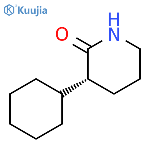 2-Piperidinone, 3-cyclohexyl-, (3R)- structure