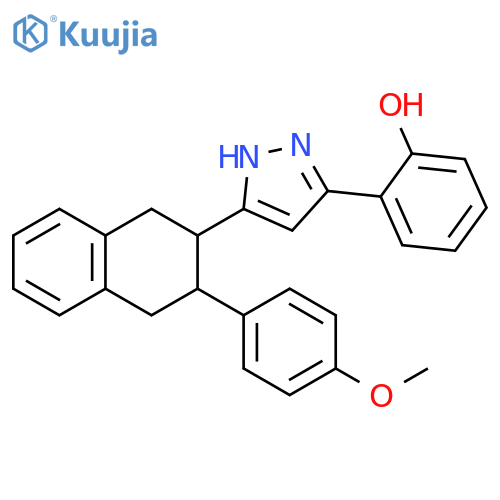 Phenol, 2-[5-[1,2,3,4-tetrahydro-3-(4-methoxyphenyl)-2-naphthalenyl]-1H-pyrazol-3-yl]- structure