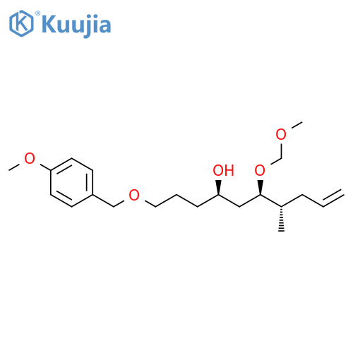 9-Decen-4-ol, 6-(methoxymethoxy)-1-[(4-methoxyphenyl)methoxy]-7-methyl-, (4R,6R,7S)- structure