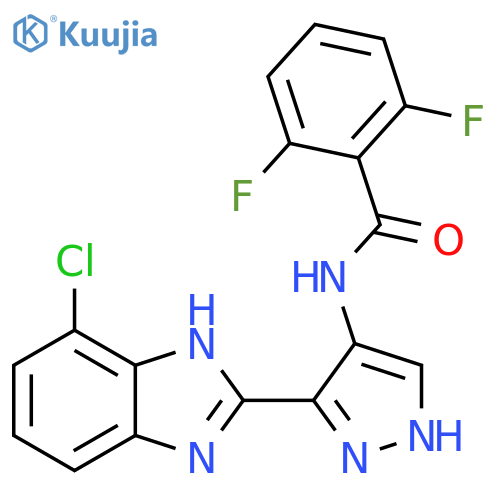 Benzamide,N-[3-(4-chloro-1H-benzimidazol-2-yl)-1H-pyrazol-4-yl]-2,6-difluoro- structure