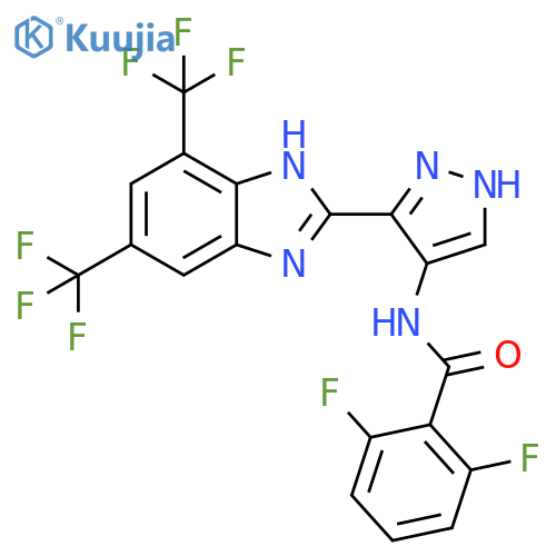 Benzamide, N-[3-[5,7-bis(trifluoromethyl)-1H-benzimidazol-2-yl]-1H-pyrazol-4-yl]-2,6-difluoro- structure