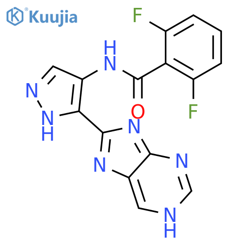 Benzamide, 2,6-difluoro-N-[3-(1H-purin-8-yl)-1H-pyrazol-4-yl]- structure