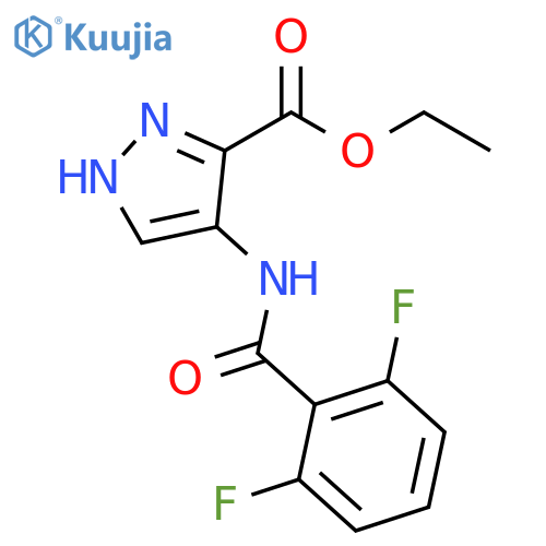 1H-Pyrazole-3-carboxylic acid, 4-[(2,6-difluorobenzoyl)amino]-, ethyl ester structure