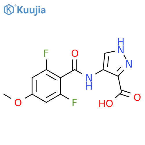 1H-Pyrazole-3-carboxylic acid, 4-[(2,6-difluoro-4-methoxybenzoyl)amino]- structure
