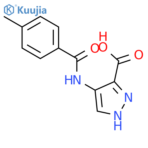 1H-Pyrazole-3-carboxylic acid, 4-[(4-methylbenzoyl)amino]- structure