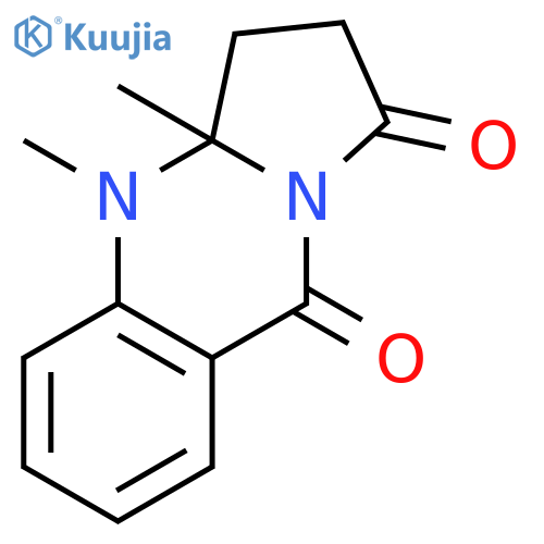 3a,4-dimethyl-2,3,3a,4-tetrahydropyrrolo[2,1-b]quinazoline-1,9-dione structure