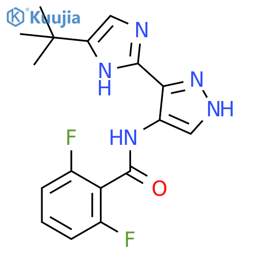 Benzamide, N-[3-[5-(1,1-dimethylethyl)-1H-imidazol-2-yl]-1H-pyrazol-4-yl]-2,6-difluoro- structure