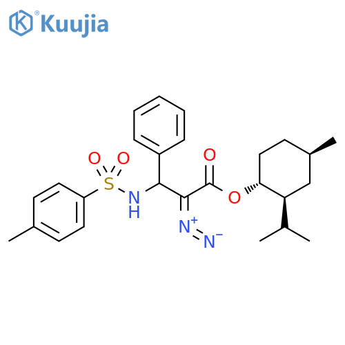 Benzenepropanoic acid, a-diazo-b-[[(4-methylphenyl)sulfonyl]amino]-,(1R,2S,4R)-4-methyl-2-(1-methylethyl)cyclohexyl ester structure