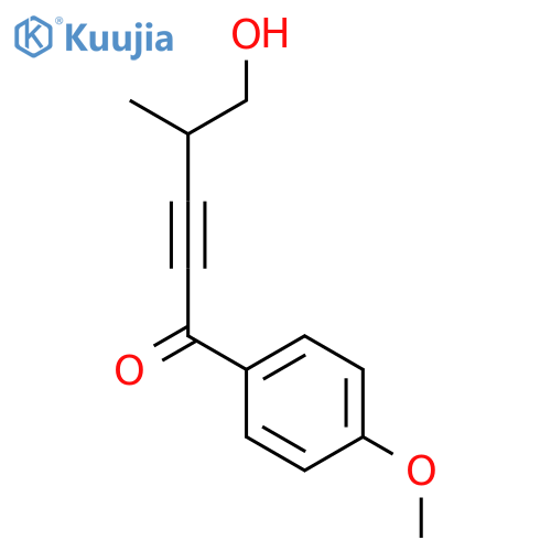 2-Pentyn-1-one, 5-hydroxy-1-(4-methoxyphenyl)-4-methyl- structure