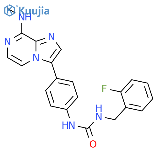 Urea, N-[(2-fluorophenyl)methyl]-N'-[4-[8-(methylamino)imidazo[1,2-a]pyrazin-3-yl]phenyl]- structure
