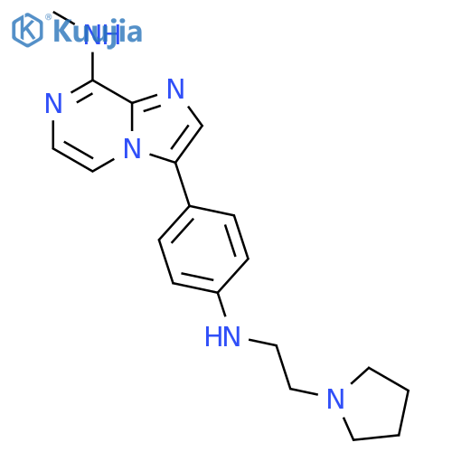 Imidazo[1,2-a]pyrazin-8-amine, N-methyl-3-[4-[[2-(1-pyrrolidinyl)ethyl]amino]phenyl]- structure
