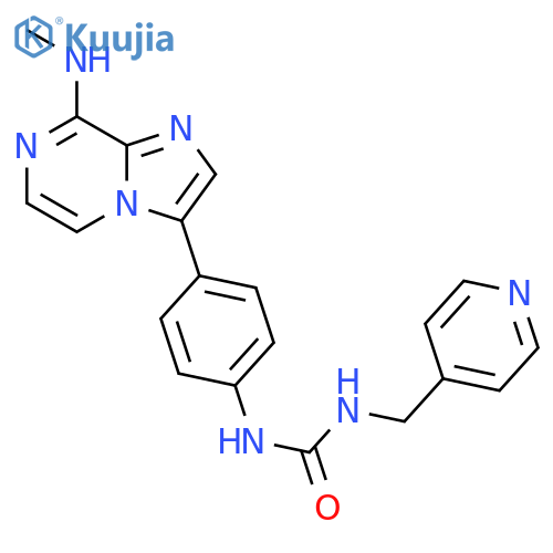 Urea, N-[4-[8-(methylamino)imidazo[1,2-a]pyrazin-3-yl]phenyl]-N'-(4-pyridinylmethyl)- structure