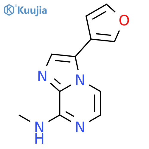 Imidazo[1,2-a]pyrazin-8-amine, 3-(3-furanyl)-N-methyl- structure