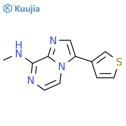 Imidazo[1,2-a]pyrazin-8-amine, N-methyl-3-(3-thienyl)- structure