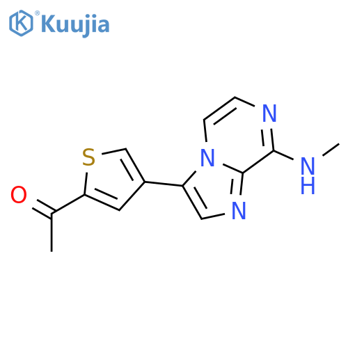 Ethanone, 1-[4-[8-(methylamino)imidazo[1,2-a]pyrazin-3-yl]-2-thienyl]- structure