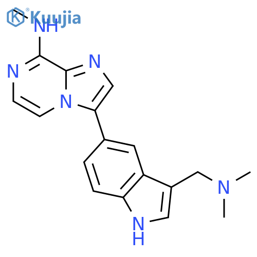 Imidazo[1,2-a]pyrazin-8-amine, 3-[3-[(dimethylamino)methyl]-1H-indol-5-yl]-N-methyl- structure