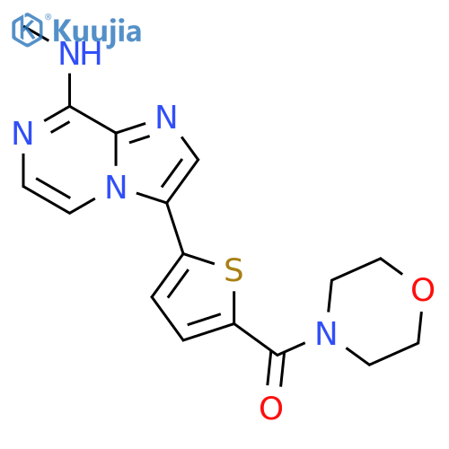 Morpholine,4-[[5-[8-(methylamino)imidazo[1,2-a]pyrazin-3-yl]-2-thienyl]carbonyl]- structure