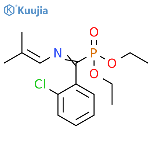 Phosphonic acid, [(2-chlorophenyl)[(2-methyl-1-propenyl)imino]methyl]-,diethyl ester structure
