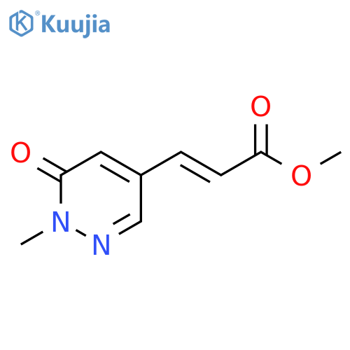 2-Propenoic acid, 3-(1,6-dihydro-1-methyl-6-oxo-4-pyridazinyl)-, methyl ester, (2E)- structure