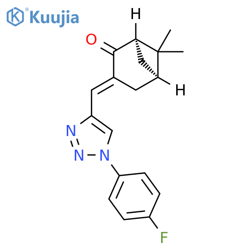 Bicyclo[3.1.1]heptan-2-one,3-[[1-(4-fluorophenyl)-1H-1,2,3-triazol-4-yl]methylene]-6,6-dimethyl-,(1R,3E,5R)- structure