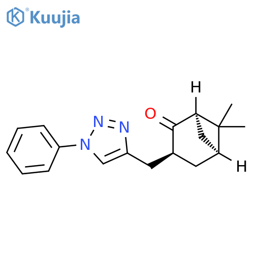 Bicyclo[3.1.1]heptan-2-one, 6,6-dimethyl-3-[(1-phenyl-1H-1,2,3-triazol-4-yl)methyl]-, (1R,3S,5S)- structure