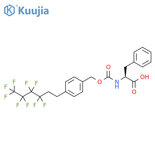L-Phenylalanine, N-[[[4-(3,3,4,4,5,5,6,6,6-nonafluorohexyl)phenyl]methoxy]carbonyl]- structure