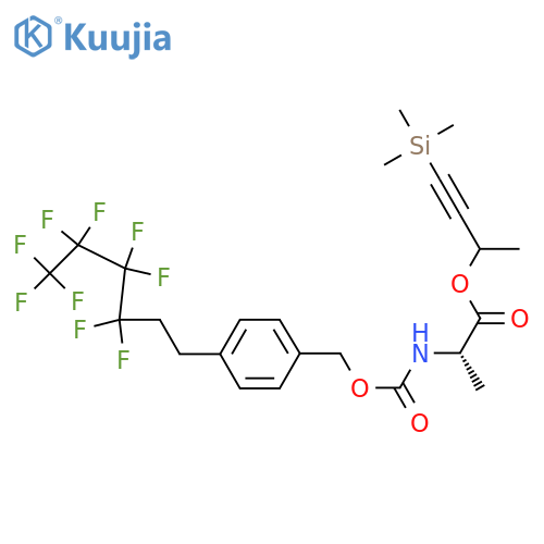 L-Alanine,N-[[[4-(3,3,4,4,5,5,6,6,6-nonafluorohexyl)phenyl]methoxy]carbonyl]-,1-methyl-3-(trimethylsilyl)-2-propynyl ester structure