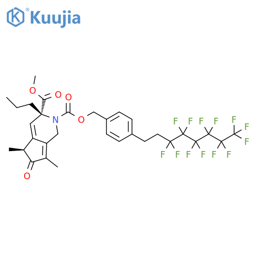 2H-Cyclopenta[c]pyridine-2,3-dicarboxylic acid, 1,3,5,6-tetrahydro-5,7-dimethyl-6-oxo-3-propyl-, 3-methyl 2-[[4-(3,3,4,4,5,5,6,6,7,7,8,8,8-tridecafluorooctyl)phenyl]methyl] ester, (3R,5S)-rel- structure