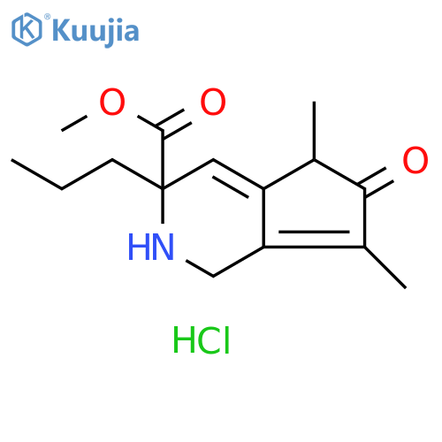 1H-Cyclopenta[c]pyridine-3-carboxylic acid, 2,3,5,6-tetrahydro-5,7-dimethyl-6-oxo-3-propyl-, methyl ester, hydrochloride (1:1) structure