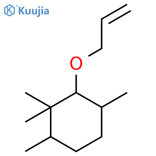 Cyclohexane, 1,1,3,6-tetramethyl-2-(2-propenyloxy)-, (2R,3S,6S)- structure