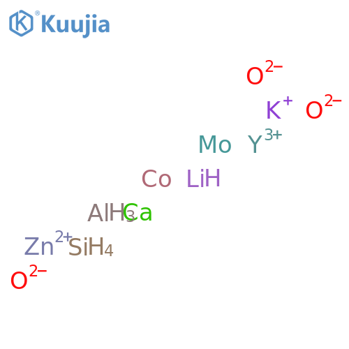Aluminum calcium cobalt lithium molybdenum potassium silicon yttrium  zinc oxide structure