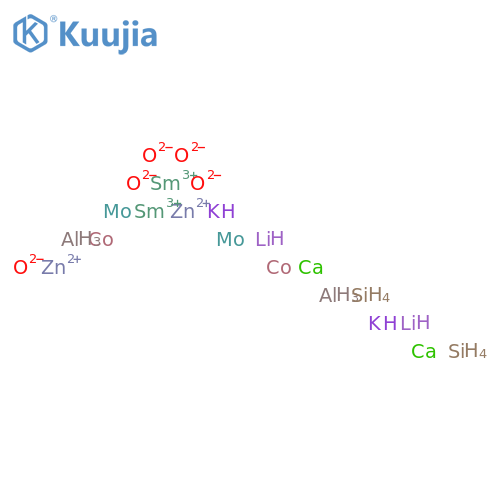 Aluminum calcium cobalt lithium molybdenum potassium samariumsilicon zinc oxide structure