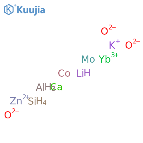Aluminum calcium cobalt lithium molybdenum potassium silicon  ytterbium zinc oxide structure