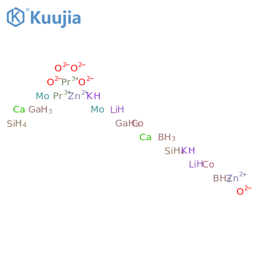 Boron calcium cobalt gallium lithium molybdenum potassiumpraseodymium silicon zinc oxide structure