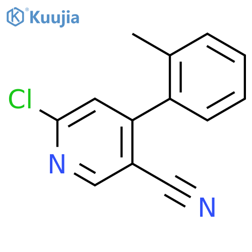 3-Pyridinecarbonitrile, 6-chloro-4-(2-methylphenyl)- structure