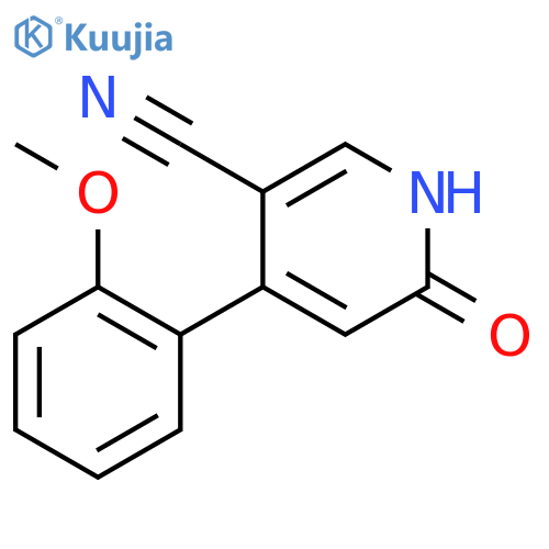3-Pyridinecarbonitrile, 1,6-dihydro-4-(2-methoxyphenyl)-6-oxo- structure