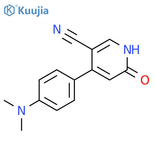 3-Pyridinecarbonitrile, 4-[4-(dimethylamino)phenyl]-1,6-dihydro-6-oxo- structure