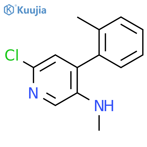 3-Pyridinamine, 6-chloro-N-methyl-4-(2-methylphenyl)- structure