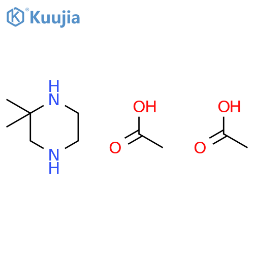 Piperazine, 2,2-dimethyl-, diacetate structure