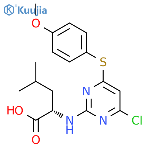 L-Leucine, N-[4-chloro-6-[(4-methoxyphenyl)thio]-2-pyrimidinyl]- structure