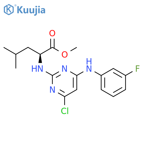 L-Leucine, N-[4-chloro-6-[(3-fluorophenyl)amino]-2-pyrimidinyl]-, methylester structure