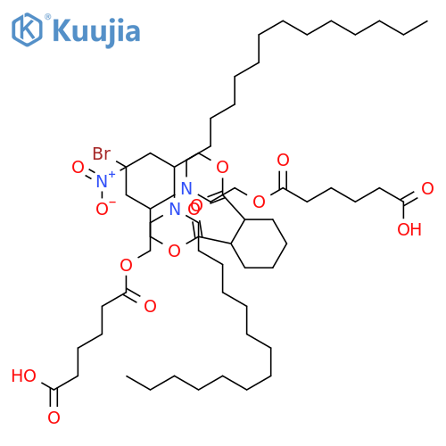 1,2-Cyclohexanedicarboxylic acid, 2-bromo-2-nitro-1,3-propanediylbis[2-[[2-[(5-carboxy-1-oxopentyl)oxy]ethyl]tetradecylamino]ethyl] ester structure