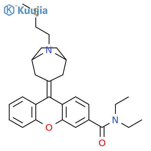9H-Xanthene-3-carboxamide, N,N-diethyl-9-[8-[2-(methylthio)ethyl]-8-azabicyclo[3.2.1]oct-3-ylidene]- structure