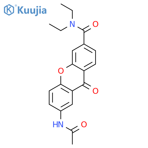 9H-Xanthene-3-carboxamide, 7-(acetylamino)-N,N-diethyl-9-oxo- structure