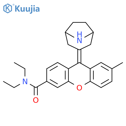 9H-Xanthene-3-carboxamide, 9-(8-azabicyclo[3.2.1]oct-3-ylidene)-N,N-diethyl-7-methyl- structure