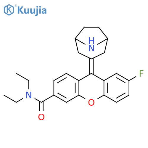 9H-Xanthene-3-carboxamide,9-(8-azabicyclo[3.2.1]oct-3-ylidene)-N,N-diethyl-7-fluoro- structure
