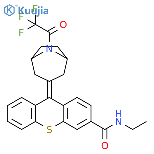 9H-Thioxanthene-3-carboxamide, N-ethyl-9-[8-(2,2,2-trifluoroacetyl)-8-azabicyclo[3.2.1]oct-3-ylidene]- structure